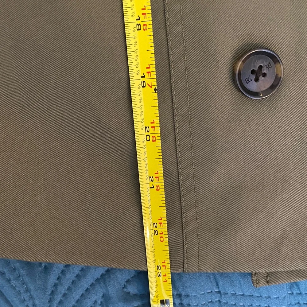 Banana Republic Olive Green Women's oversized cropped trench Jacket - Picture 10 of 11